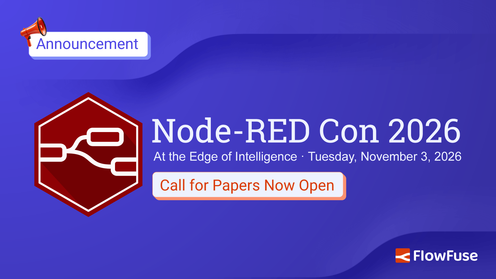 Image representing Node-RED Con 2026: Node-RED at the Edge of Intelligence